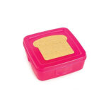lonchera sandwich rosa 0.5 l 14,5×14,5×5.5 cm snips