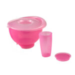 juego de tazón con vaso mezclador rosa 3 l snips