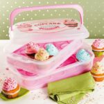 porta cupcakes de 2 niveles rosa ”vintage” snips