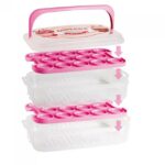 porta cupcakes de 2 niveles rosa ”vintage” snips