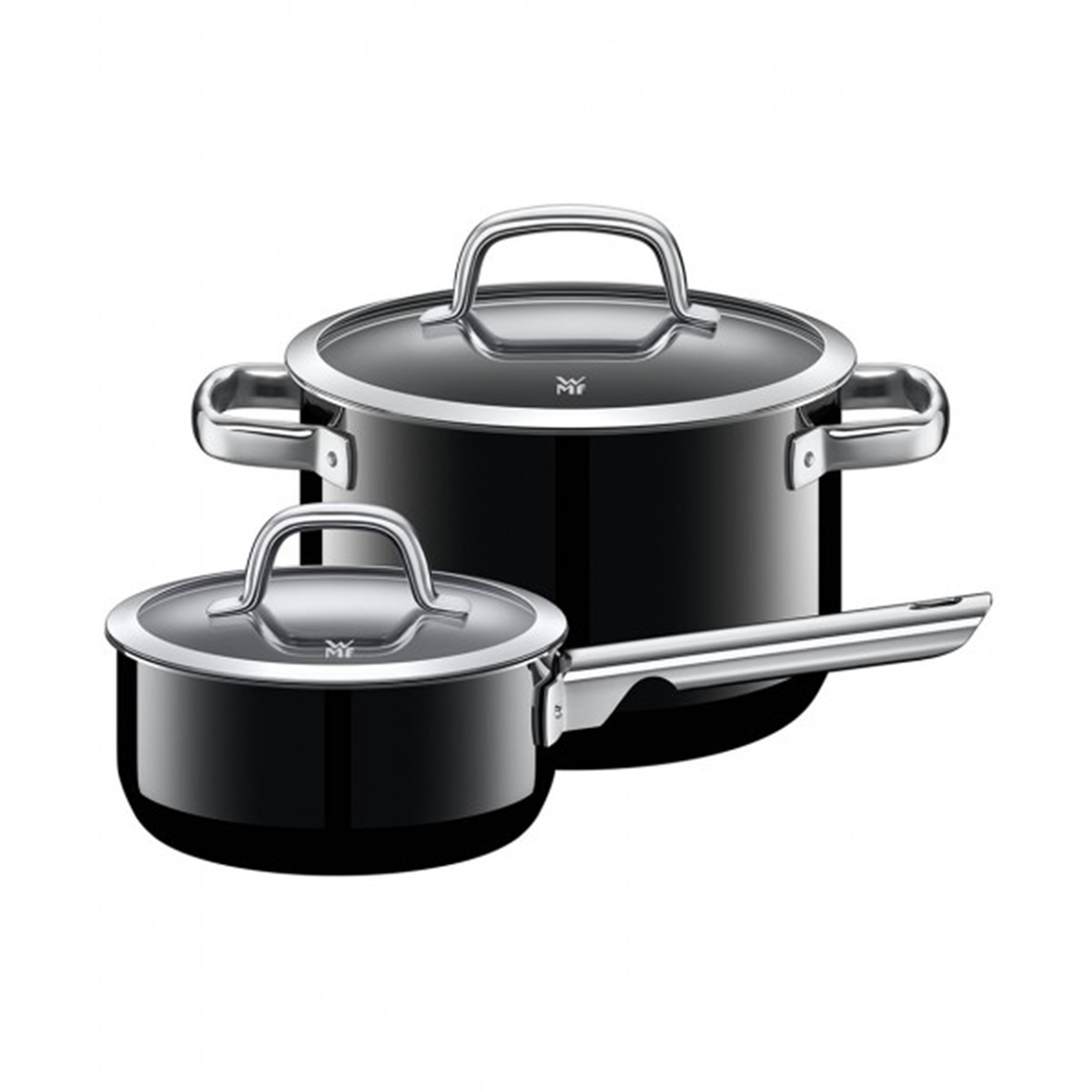 Juego de 2 ollas negro ”fusiontec mineral” wmf