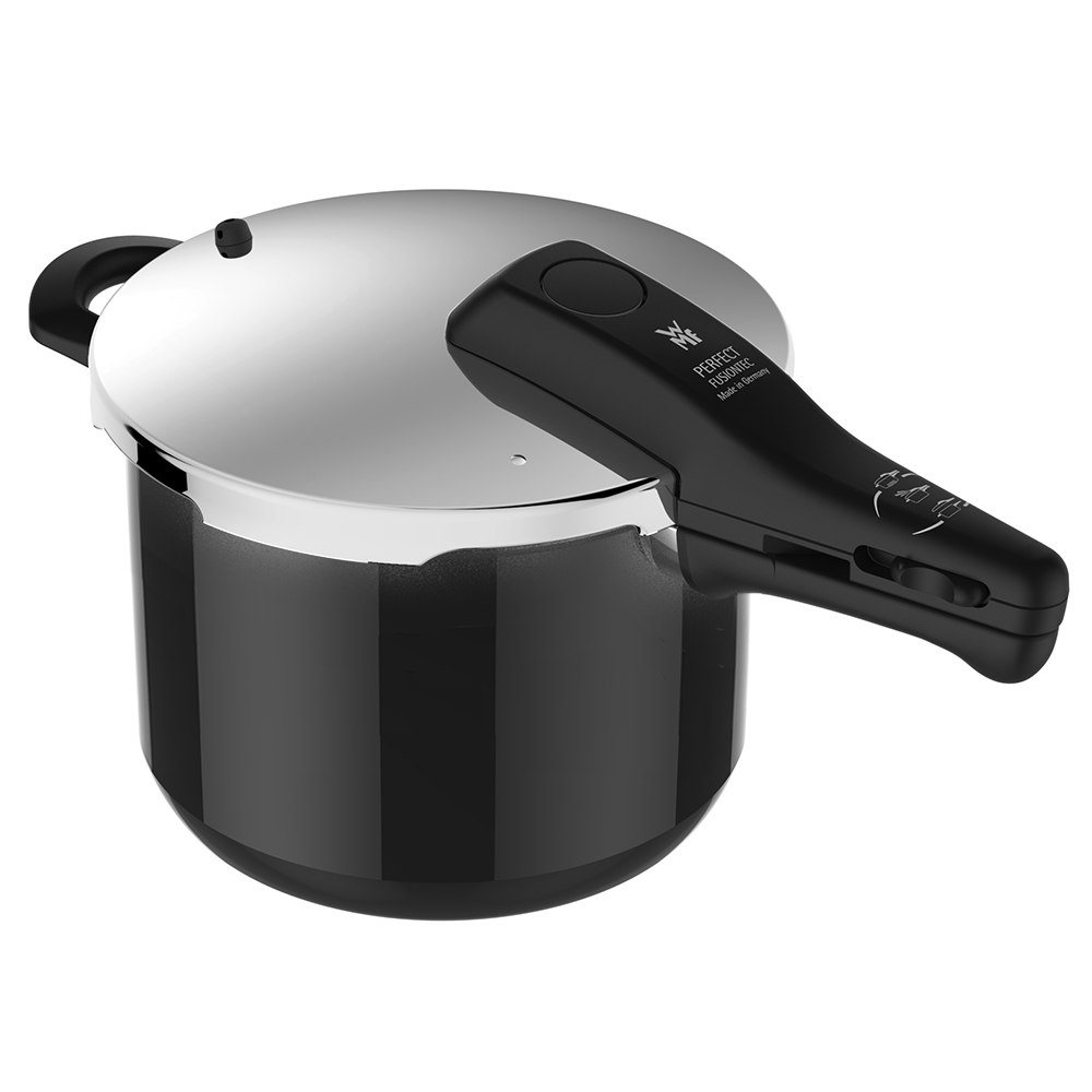 Olla de presión negra 22 cm 6.5 l ”fusiontec perfect” wmf