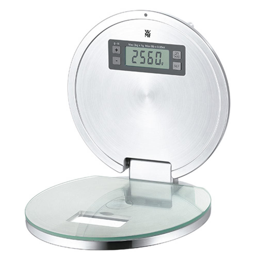 Báscula para cocina para pared con reloj de 23 cm wmf