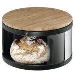 panera redonda con tabla para cortar d32 cm wmf