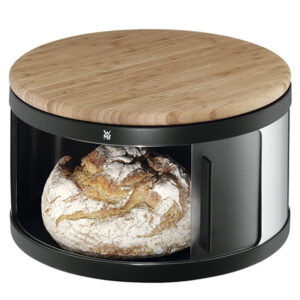 panera redonda con tabla para cortar d32 cm wmf