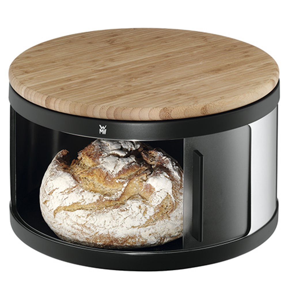 panera redonda con tabla para cortar d32 cm wmf