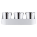 Juego de 3 macetas con Deposito De agua para hierbas 36×12,5 cm wmf