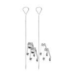 Juego alambres para brocheta con clips 2 pzs 46 cm wmf