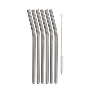 Set 6 popotes vidrio + 1 cepillo 230 mm wmf