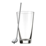 Juego de vaso y cuchara para bebidas frias ”clever&more” 15 cm wmf
