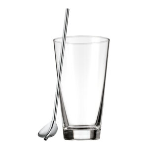 Juego de vaso y cuchara para bebidas frias ”clever&more” 15 cm wmf