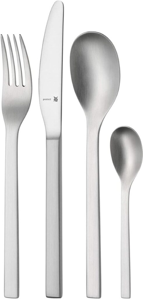 Juego de cubiertos ”LINUM” de 24 piezas, para 6 personas, Cromargan, mate, WMF