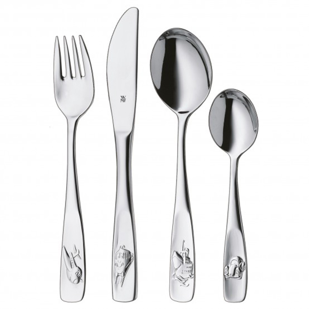 juego de cubiertos infantil ”lustige reise”, 4 pzs, wmf