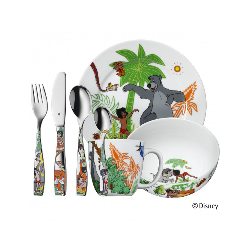 juego de 7 pzs para ninos el libro de la selva wmf