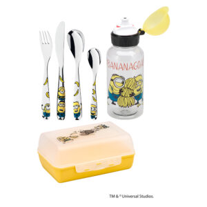 Juego de servicio infantil ”minions”, cubiertos con lonchera y botella wmf