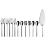 Juego de cubiertos para pastel ”nuova”, 13 pzs, Cromargan, wmf
