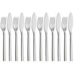 Juego de cubiertos para pescado ”nuova”, 12 Pzs, Cromargan, wmf