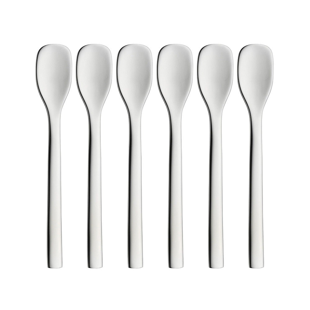 Juego de cucharas pala para espresso 6 pzs l10 cm ”nuova”, Cromargan, wmf