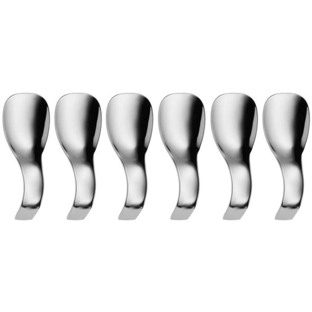 juego de cucharas gourmet canapes 6 pzs ”nuova”, cromargan, wmf