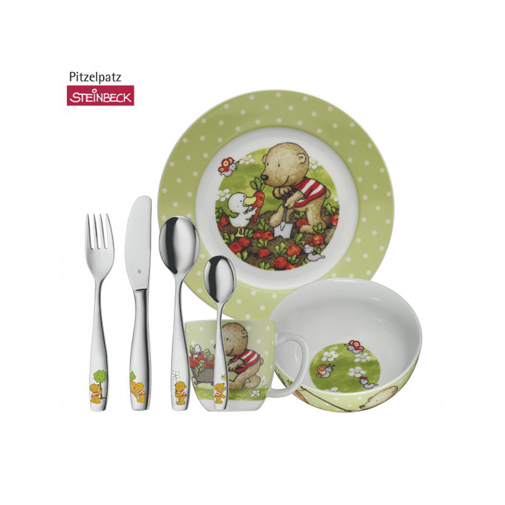 juego de servicio infantil ”pitzelpatz”, 7 pzs, wmf