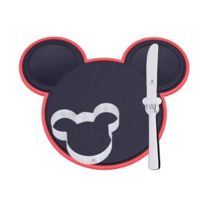 Set para cocinar 3 Pzs Mickey mouse, tabla para cortar, cuchillo y cortador para pan o masa wmf
