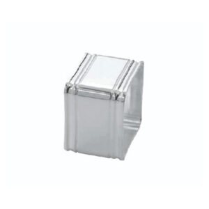 servilletero redondo/cuadrado d4.4 cm/ 4×4 cm plateado