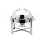 chafing dish redondo con tapa retractil – s/s base flexible l40 x w38 x h36.5 cm