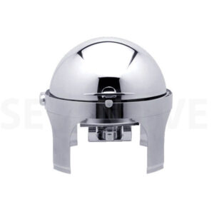 round roll top chafing dish ( s/s straight legs) l48.5 x w53 x h45 cm