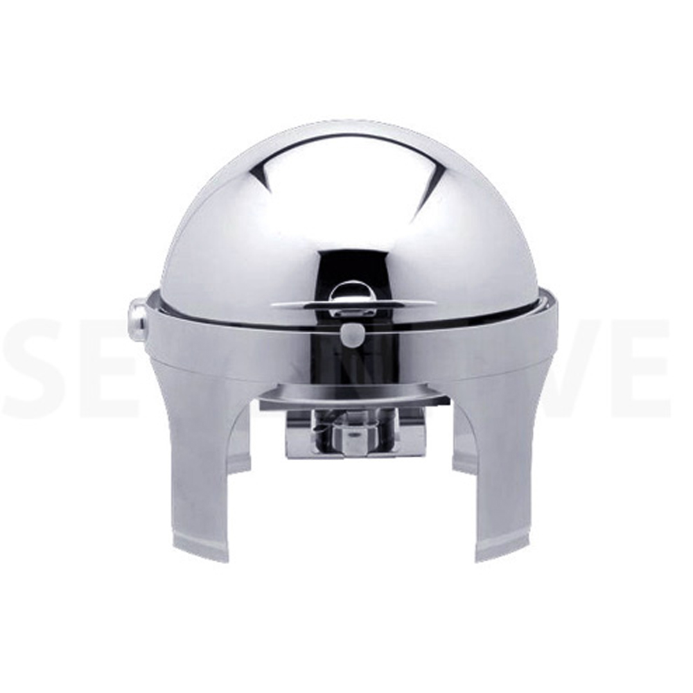 round roll top chafing dish ( s/s straight legs) l48.5 x w53 x h45 cm