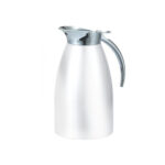 jarra térmica de 0.6 L,  irrompible, doble pared, de acero inoxidable, color blanco, ”allegro”