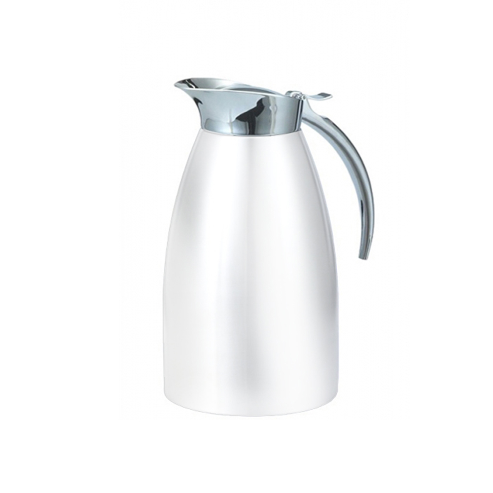 jarra térmica de 0.6 L,  irrompible, doble pared, de acero inoxidable, color blanco, ”allegro”