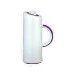 Jarra térmica de 1 litro, color blanco y purpura, con ampolla de cristal, prinz xtra