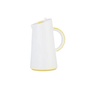 jarra térmica 1.0 l cuerpo blanco asa y tapon amarillo ampolla de cristal xtra