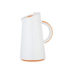 jarra térmica 1.0 l cuerpo blanco asa y tapon naranja ampolla de cristal xtra