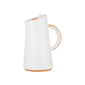 jarra térmica 1.0 l cuerpo blanco asa y tapon naranja ampolla de cristal xtra