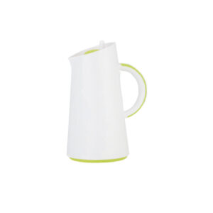 jarra térmica 1.0 l cuerpo blanco asa y tapon verde ampolla de cristal xtra