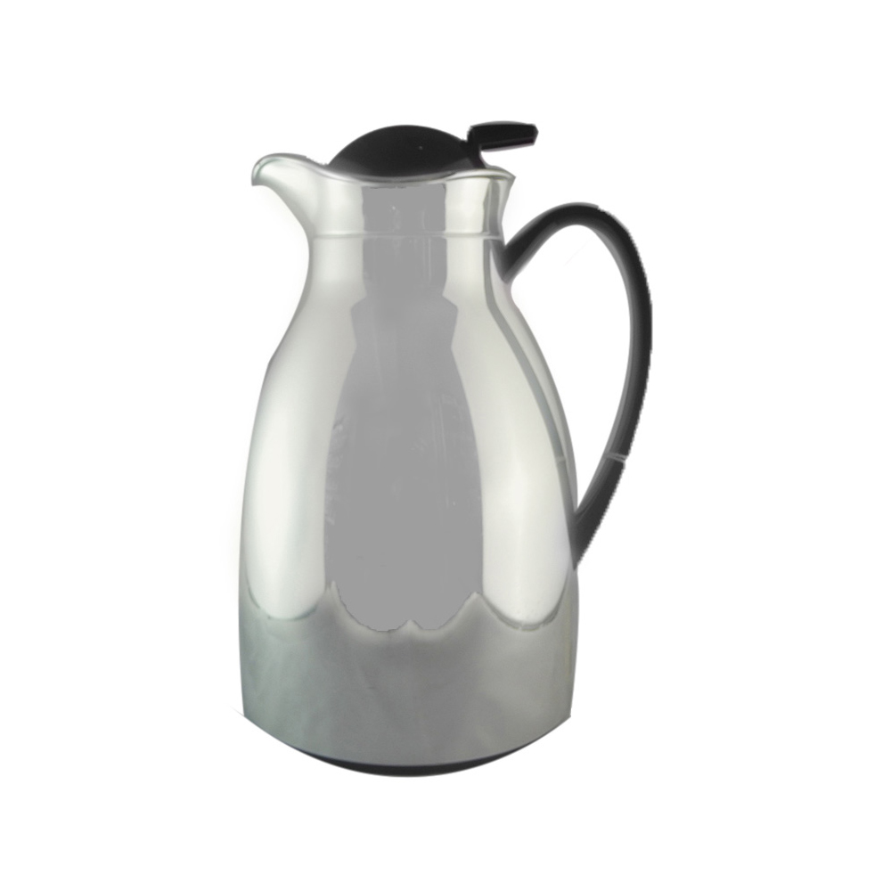 jarra térmica 1.0 l cromada acabado brillante interior de ampolla de cristal/ (one-hand operation) color negro