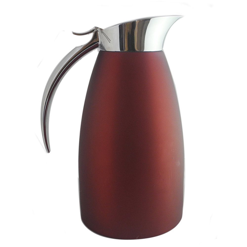 jarra térmica 1.5 l irrompible-doble pared acero inox. /(one-hand operation) cubierta color rojo
