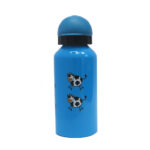 botella de aluminio, 0.4 l azul con tapa de plástico ”vaca”