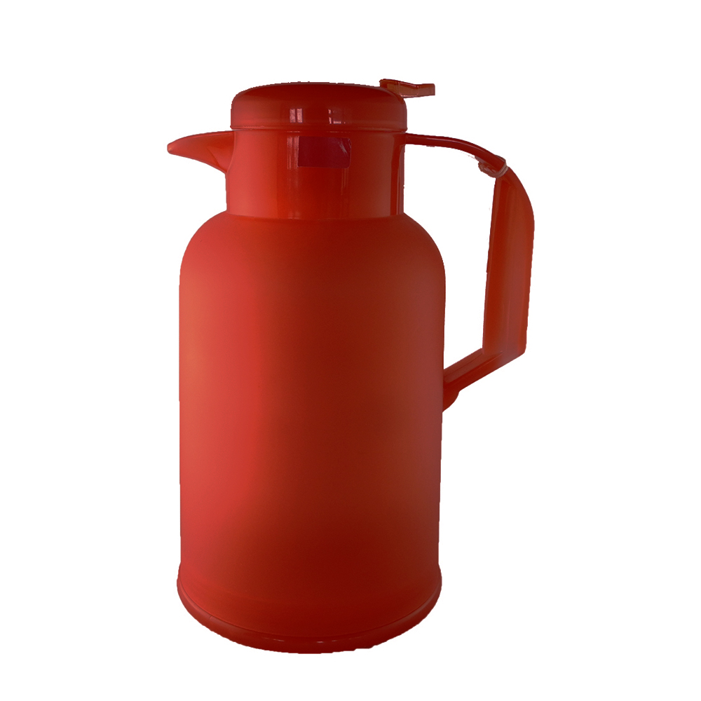 jarra térmica 1.0 l plastico, ampolla de cristal/ (onehand operation) color rojo