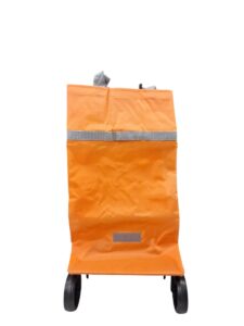 Bolsa – carrito plegable – frente bicolor naranja