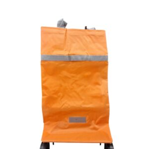 Bolsa - carrito plegable - frente bicolor naranja