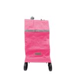 Bolsa – carrito plegable – frente bicolor rosa