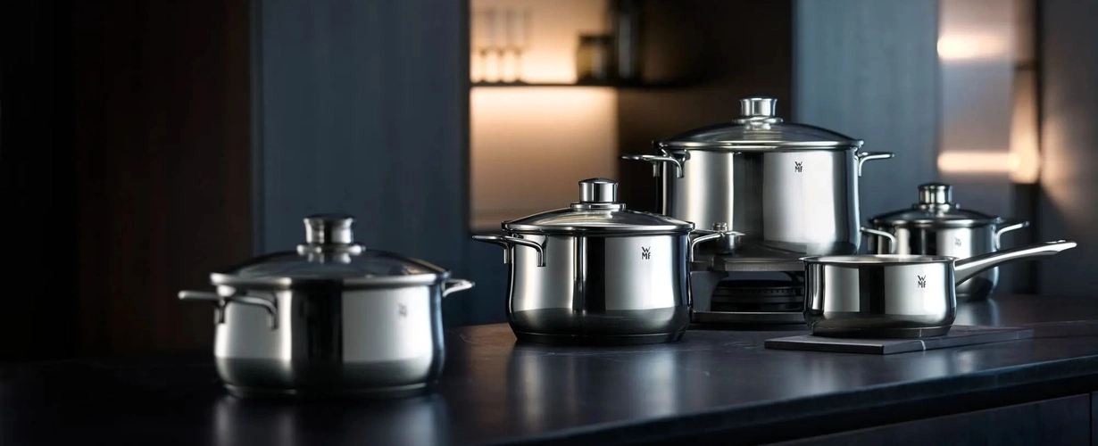 Batería de cocina WMF Diadem Plus de 5 piezas en Cromargan
