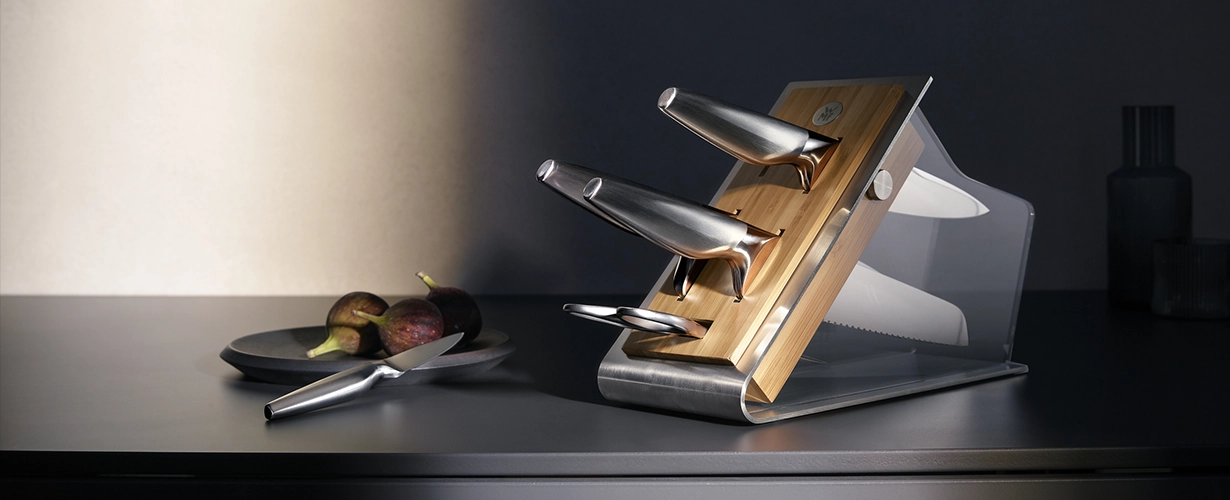 Bloque con 6 cuchillos Chef's Edition WMF con base de madera