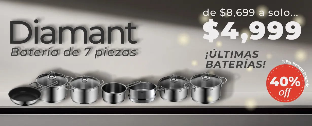 Batería de cocina SILIT Diamant de 7 piezas en acero inoxidable