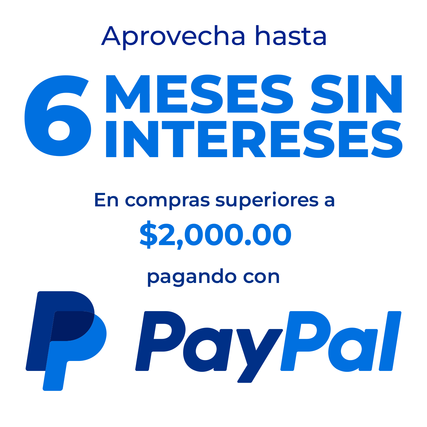 Meses sin intereses con PayPal