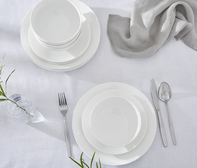 Loza de porcelana profesional para hoteles y restaurantes: platos, tazas y vajilla europea