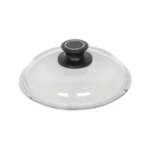 Tapa de cristal templado d24 cm perilla negra