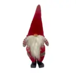 Figura de gnomo de 20 x14 x50 cm con rayas en rojo